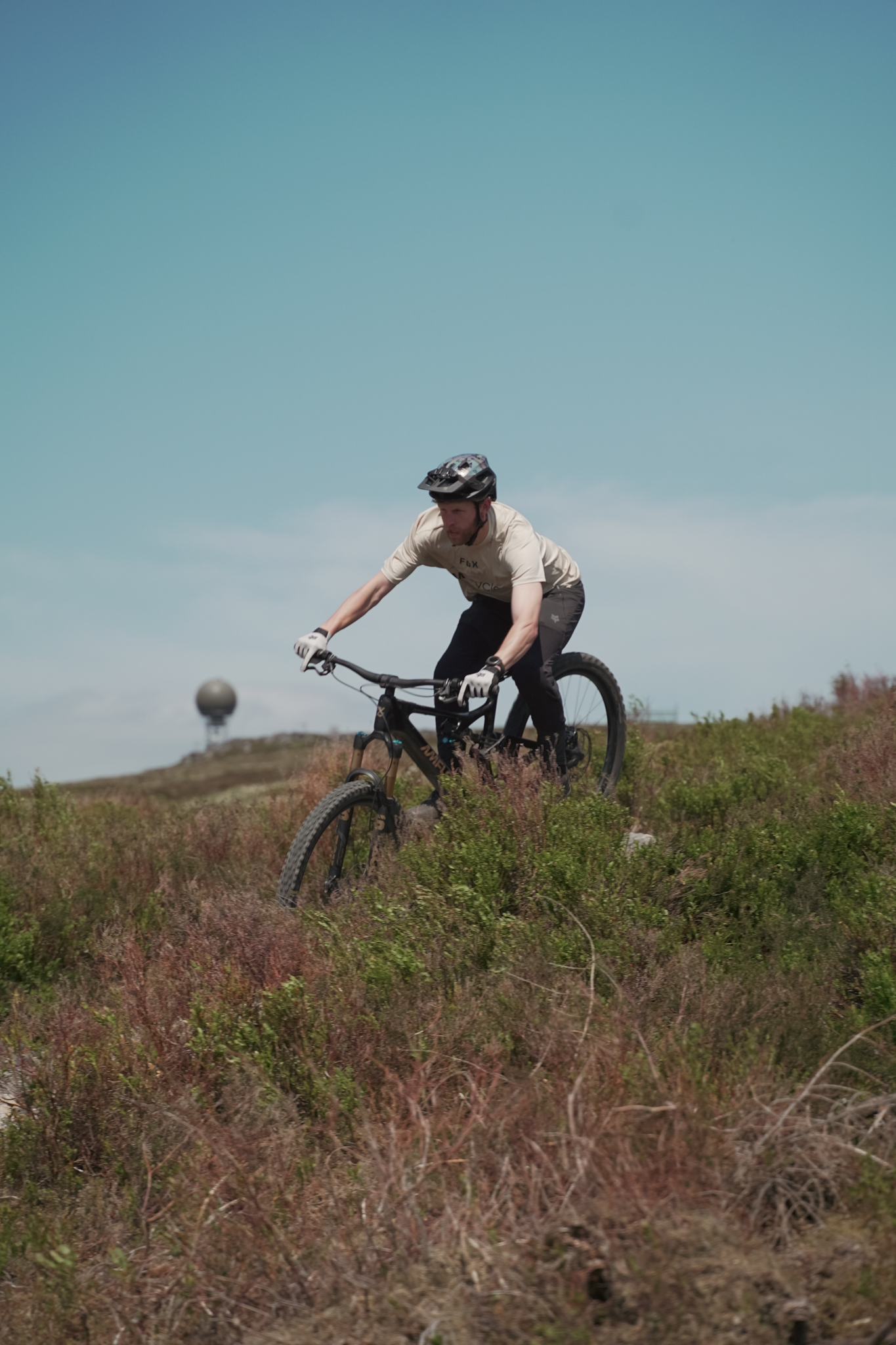 Riding the open moorland trails