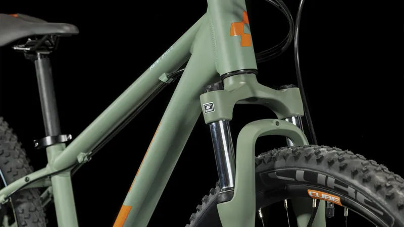 Cube Acid 240 Disc Kids Mountain Bike in Green and Orange