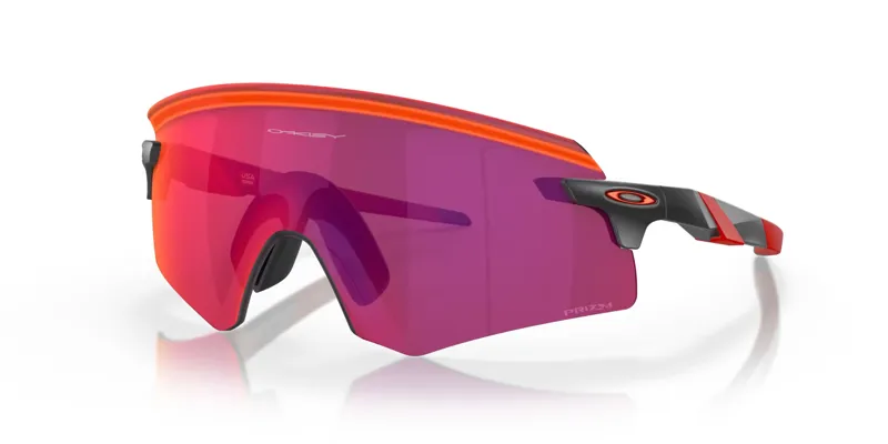 Oakley Encoder Sunglasses in Matte Black and Red-6