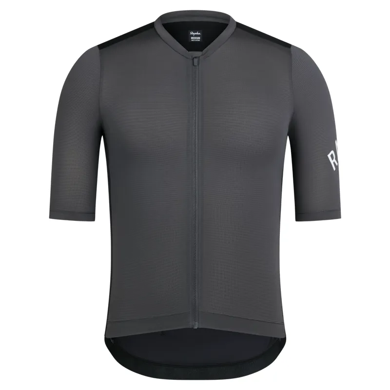 Rapha Men's Pro Team Short Sleeve Cycling Jersey in Dark Grey and Black