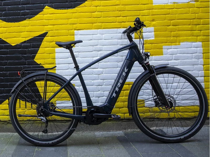 2021 Trek Allant+ 7 Electric Hybrid Bike in Silver