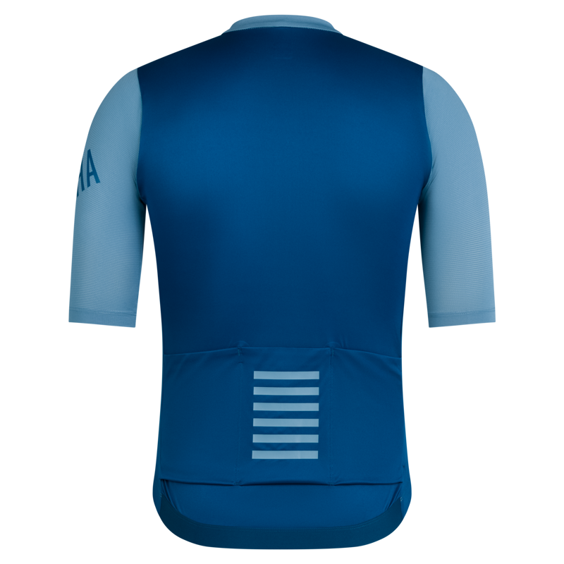 Rapha Men's Pro Team Short Sleeve Cycling Jersey in Dusted Blue and Jewelled Blue-1