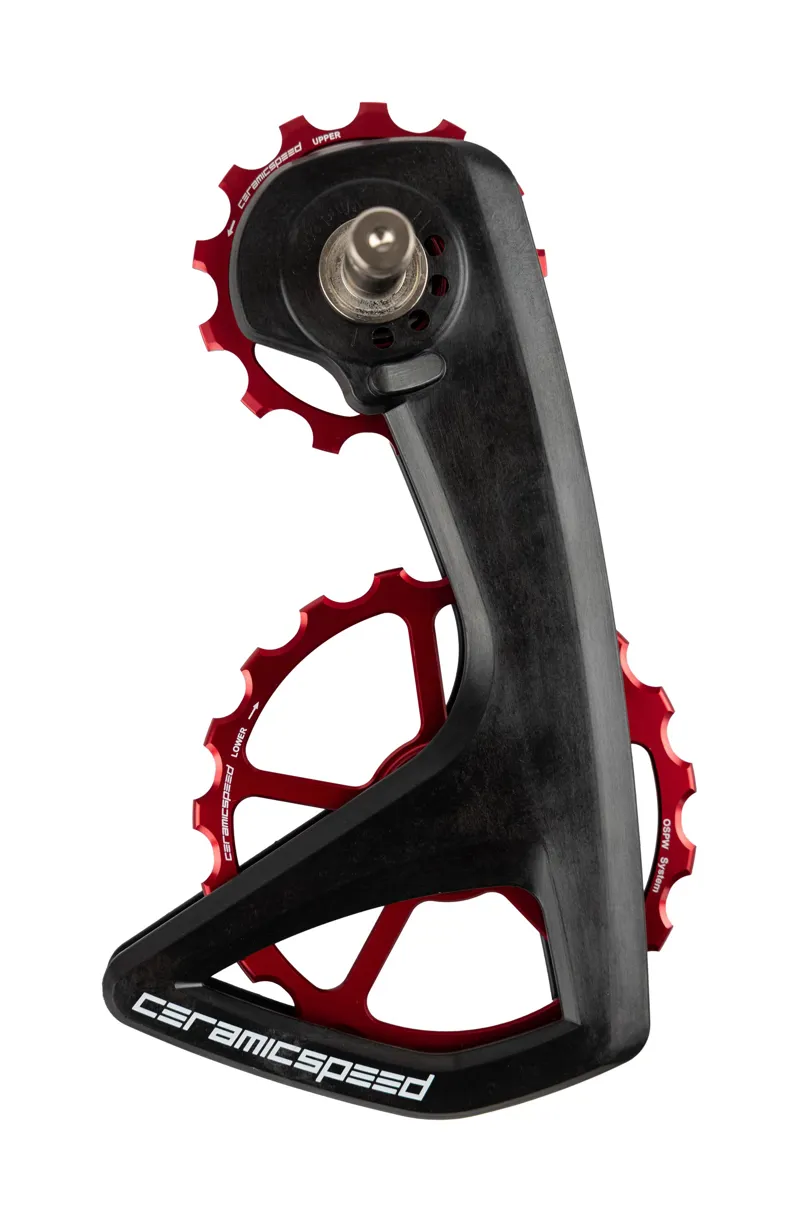 CeramicSpeed OSPW RS 5 Spoke Shimano 9250 and 8150 Pulley Wheels in Red