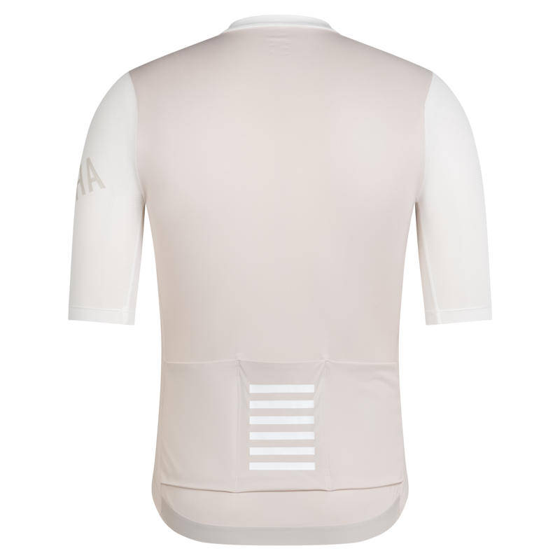 Rapha Men's Pro Team Short Sleeve Cycling Jersey in White Alyssum and Silver Gray-1