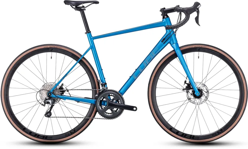 Cube Attain Race Road Bike in Blue and Spectral