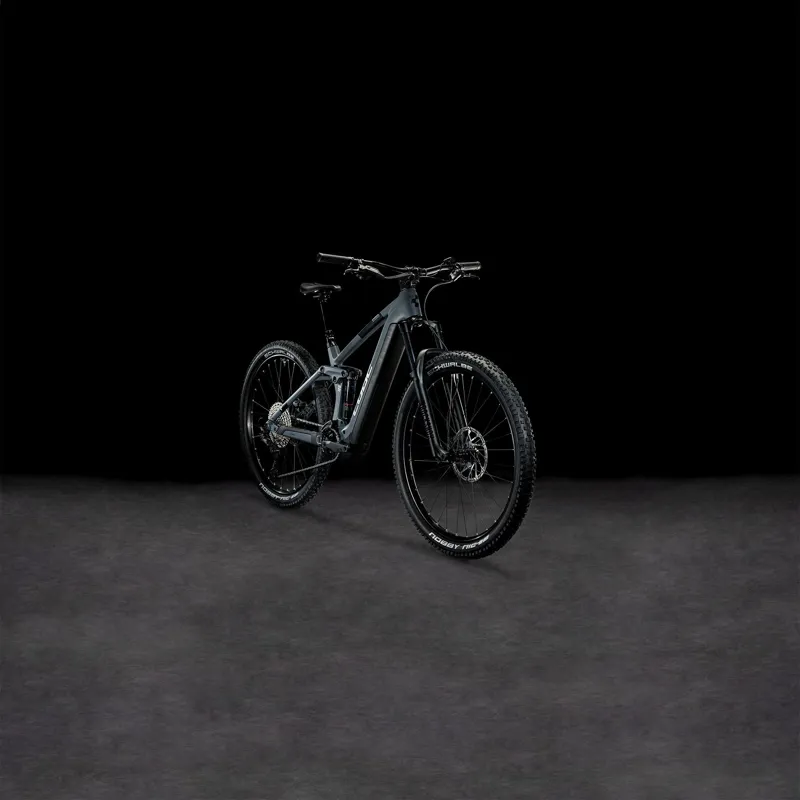 Cube Stereo Hybrid 140 HPC Race 750 Electric Full Suspension Mountain Bike in Grey and Chrome-6