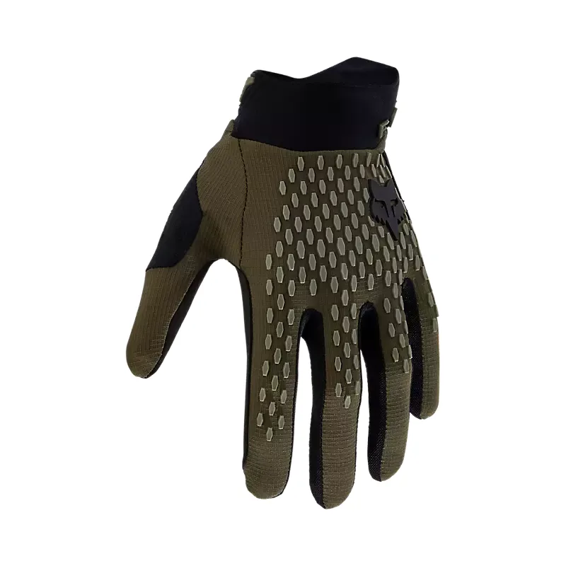 Fox Defend Mountain Bike Gloves in Olive Green