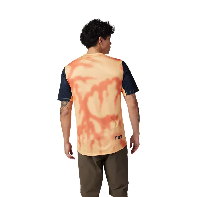Fox Ranger Taunt Race Short Sleeve Mountain Bike Jersey in Orange Sherbet-3