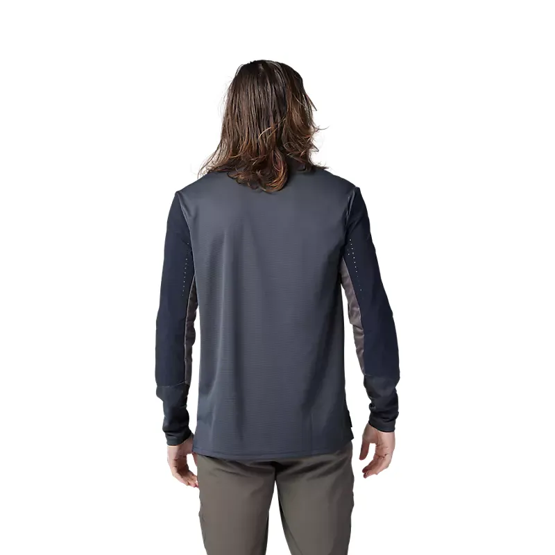 Fox Defend Long Sleeve Mountain Bike Jersey in Graphite Grey-3