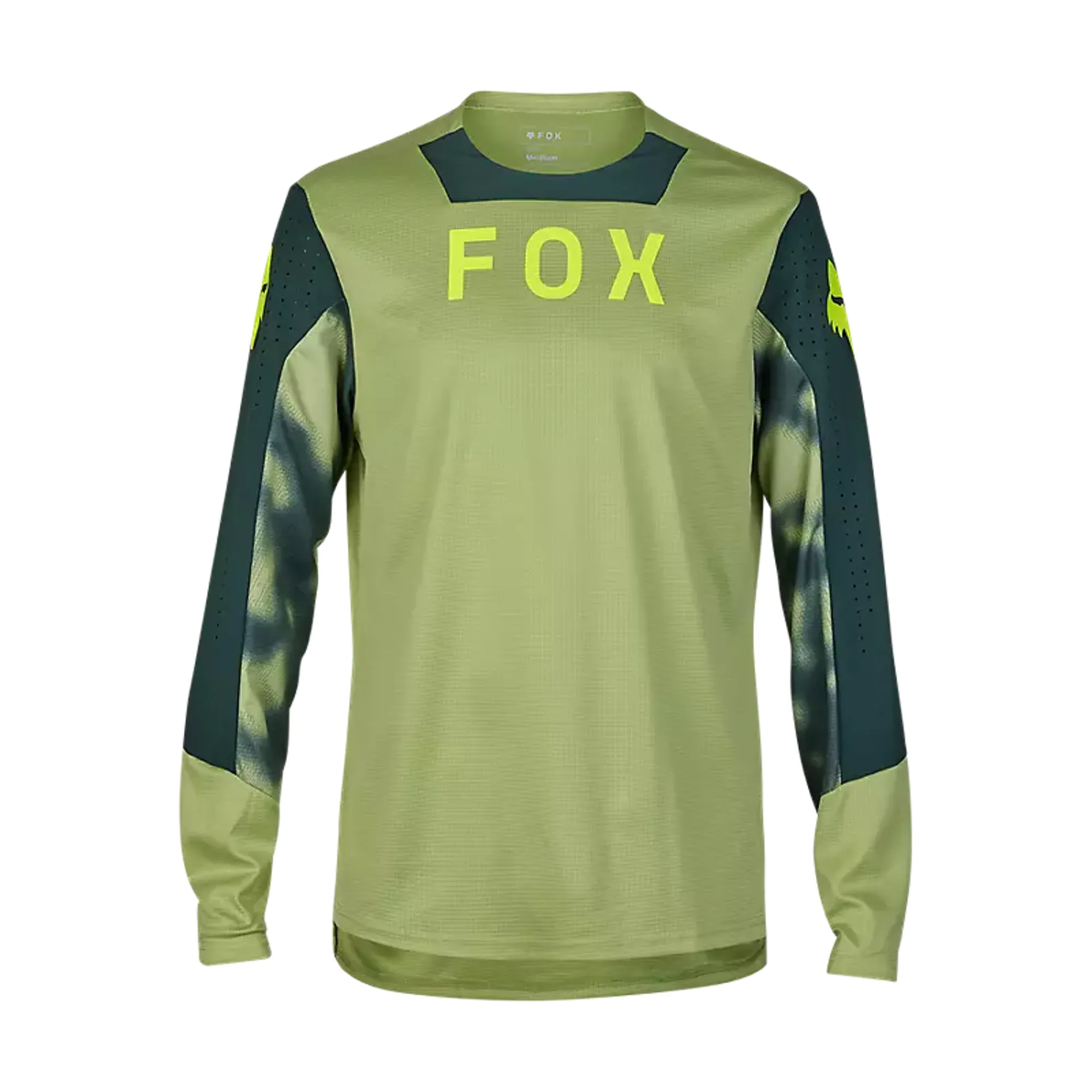 Fox Defend Taunt Long Sleeve Mountain Bike Jersey in Pale Green