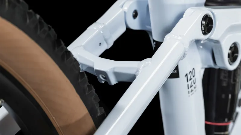 Cube Stereo Hybrid 120 Pro 750 Electric Full Suspension Mountain Bike in Flashwhite and Black-3