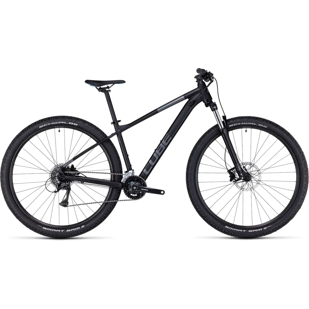 Team Cycles Cube Aim Race Mountain Bike in Black and Azure | Interest FREE Finance & Online Refund Policy.