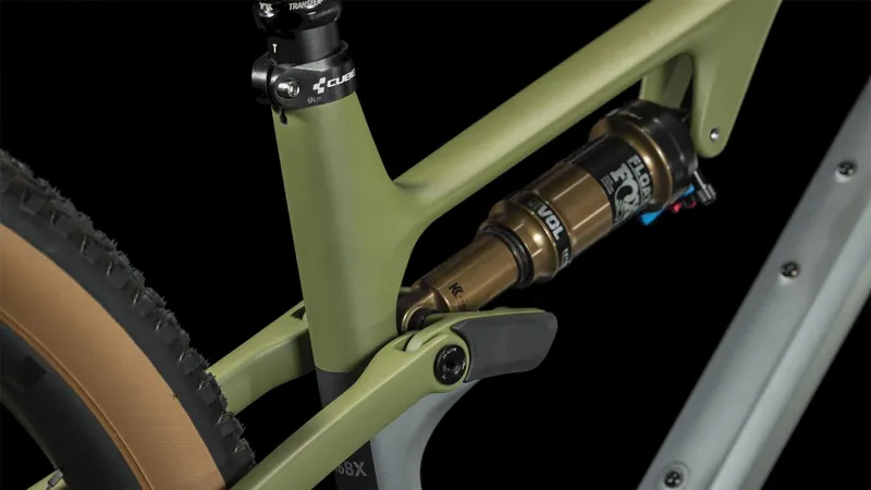 Cube AMS ONE11 C:68X TM 29 Full Suspension Mountain Bike in Flashgrey and Olive-3