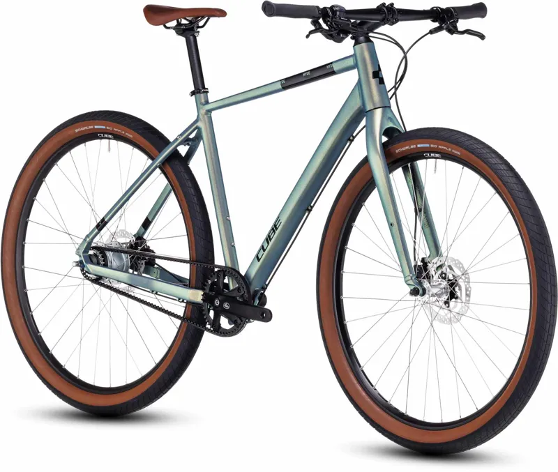 Cube Hyde Pro Urban Hybrid Bike in Metalgreen and Black-1