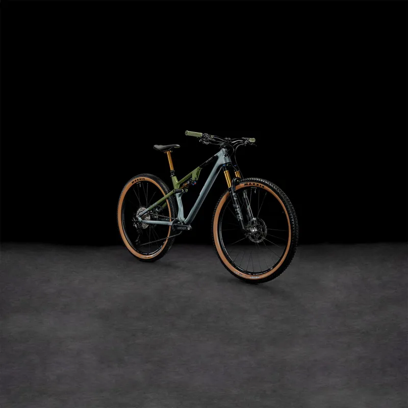Cube AMS ONE11 C:68X TM 29 Full Suspension Mountain Bike in Flashgrey and Olive-8