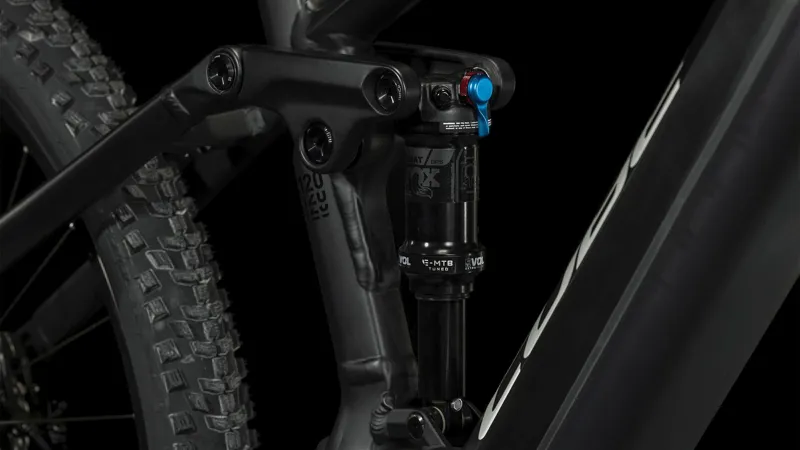 Cube Stereo Hybrid 120 SLX 750 Electric Full Suspension Mountain Bike in Black and Metal-1