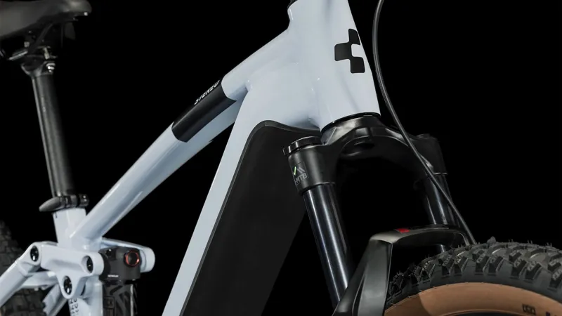 Cube Stereo Hybrid 120 Pro 750 Electric Full Suspension Mountain Bike in Flashwhite and Black-2