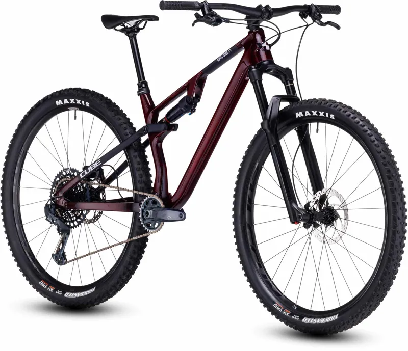 Cube AMS ONE11 C:68X Pro 29 Full Suspension Mountain Bike in Liquidred and Carbon-1