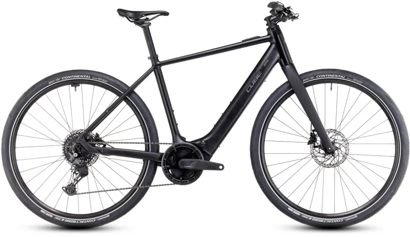 Cube Editor Hybrid Pro 400X Electric Hybrid Bike in Black and Spectral