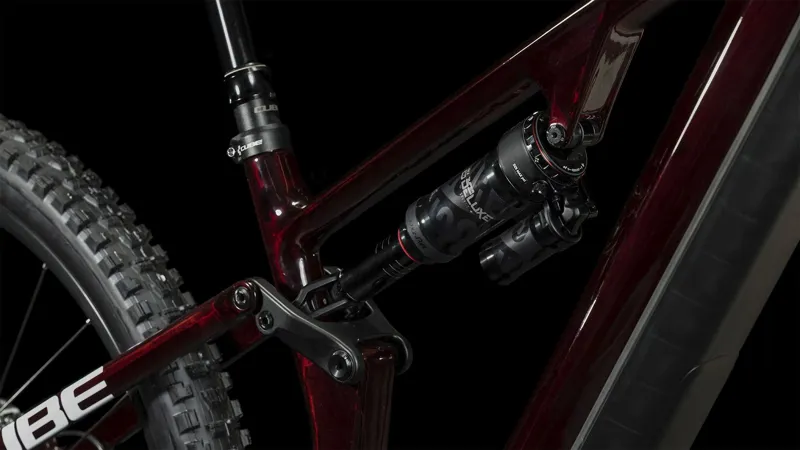 Cube Stereo Hybrid ONE55 C:68X SLX 750 Full Suspension Electric Mountain Bike in Liqred-4