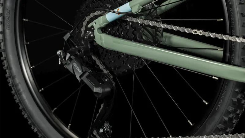 Cube Acid 240 Disc Kids Mountain Bike in Green and Orange-3