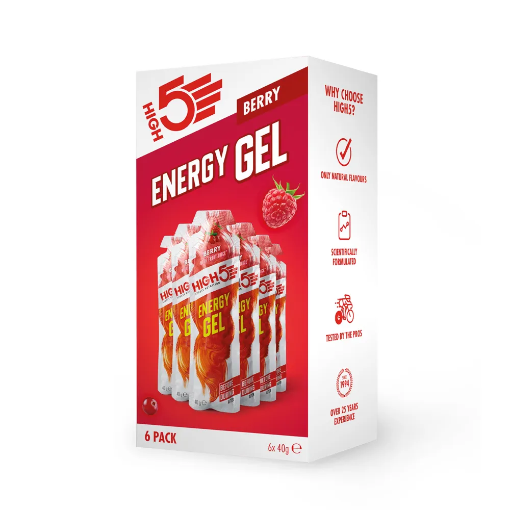 Team Cycles High5 Energy Gel 40g x6 in Berry | Interest FREE Finance & Online Refund Policy.