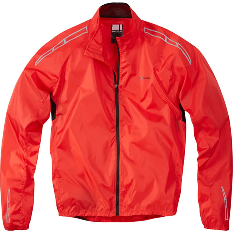 Madison Pac-it men/'s showerproof jacket flame red medium