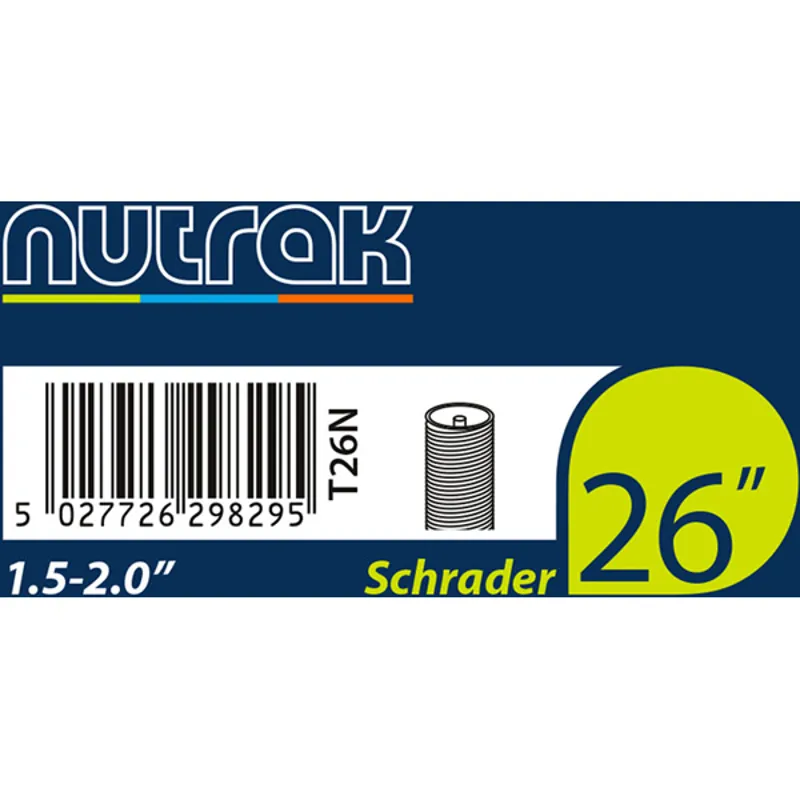 Nutrak 26 inch Schrader Inner Tube - Various Sizes-10