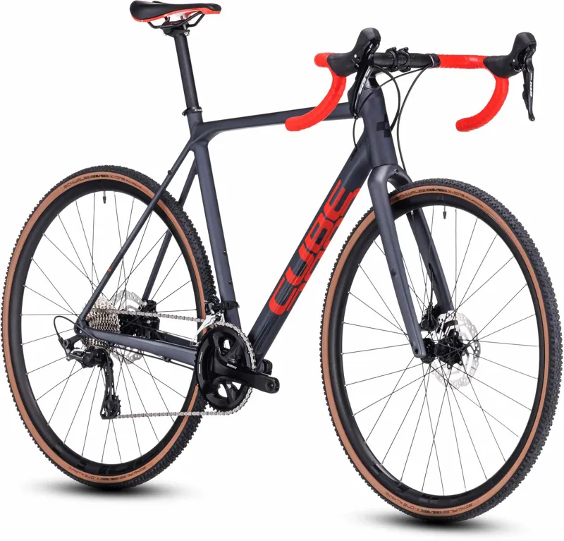 Cube Cross Race Pro Cyclocross Bike in Grey and Red-1