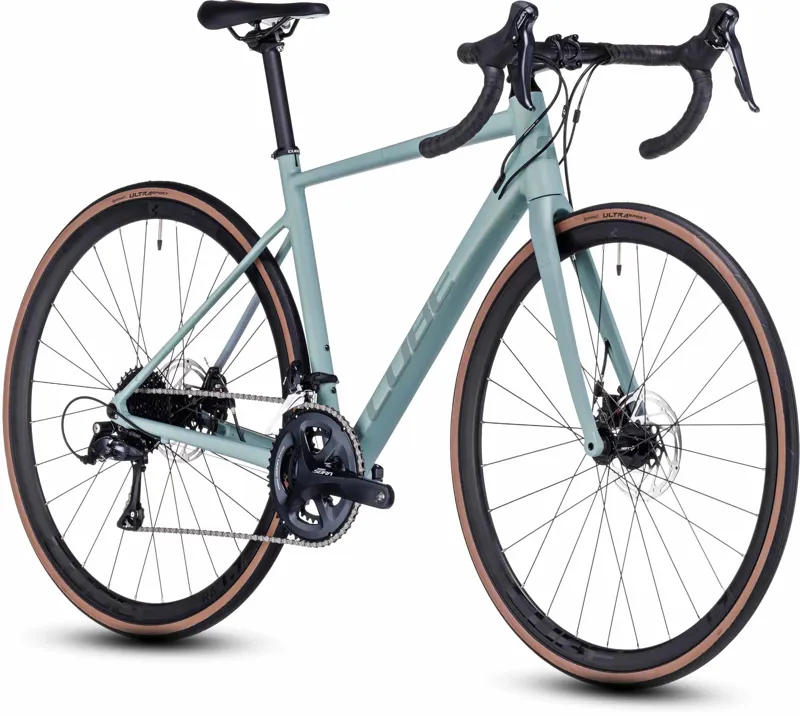 Cube Axial WS Pro Womens Road Bike in Greysage and Mint-1