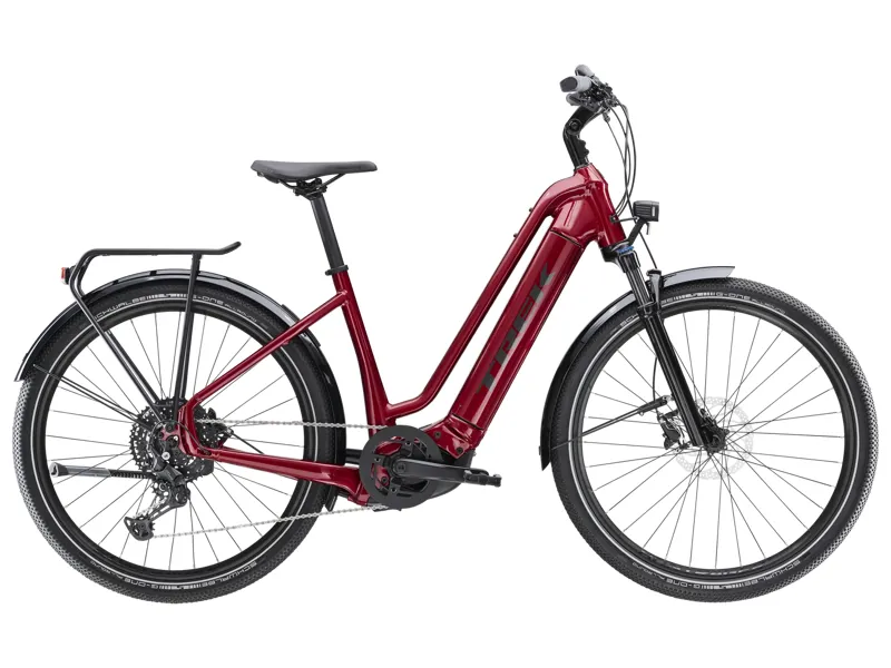 TREK Allant+ 7 Lowstep 625Wh Electric Hybrid Bike in Crimson
