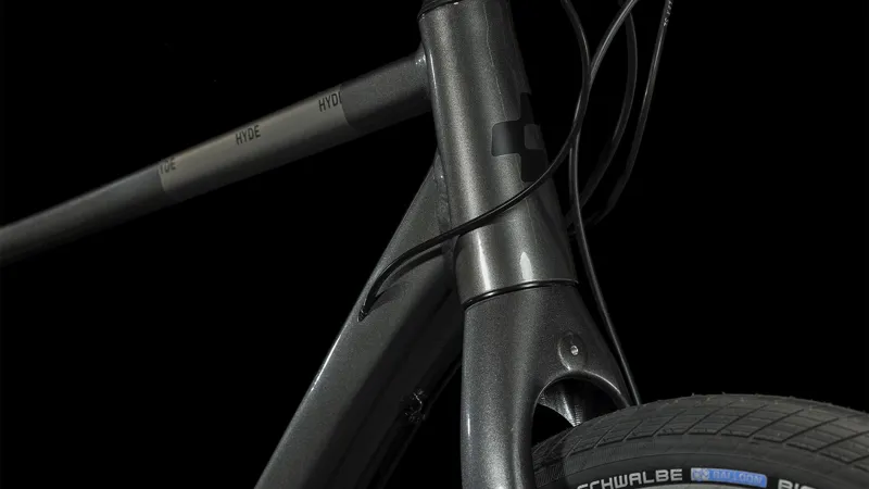 Cube Hyde Urban Hybrid Bike in Metalgrey and Black-4