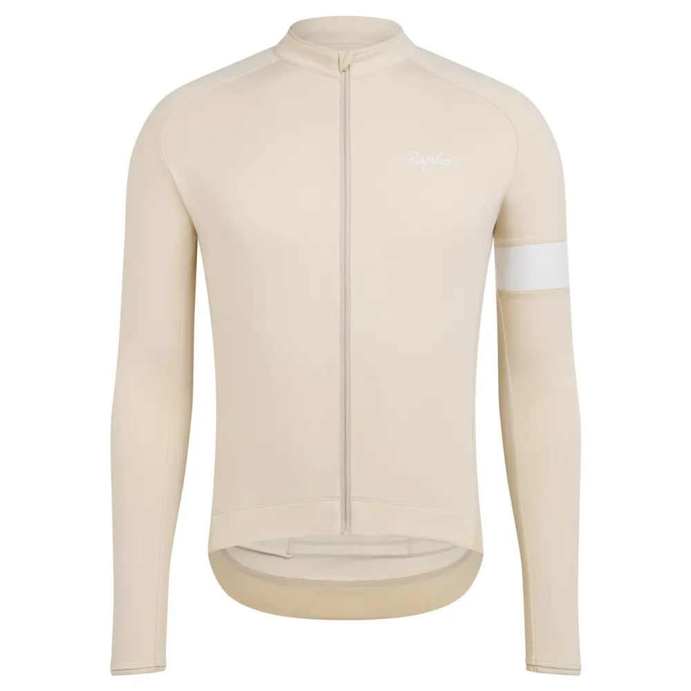 Team Cycles Rapha Men's Core Long Sleeve Cycling Jersey in Bone and | Interest FREE Finance & Online Refund Policy.