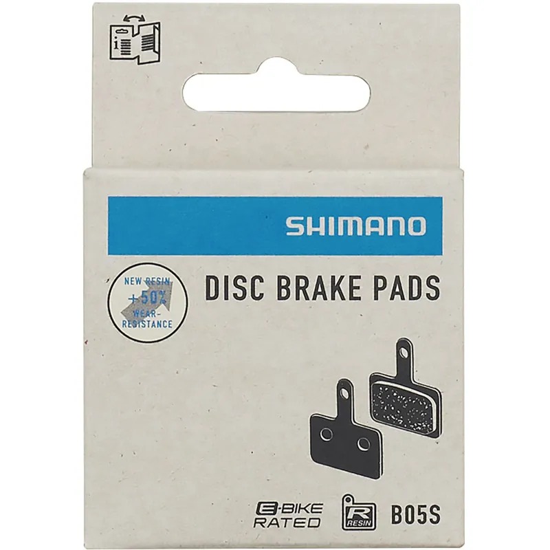 Shimano B05S Steel Backed Resin Disc Brake Pads and Spring-1