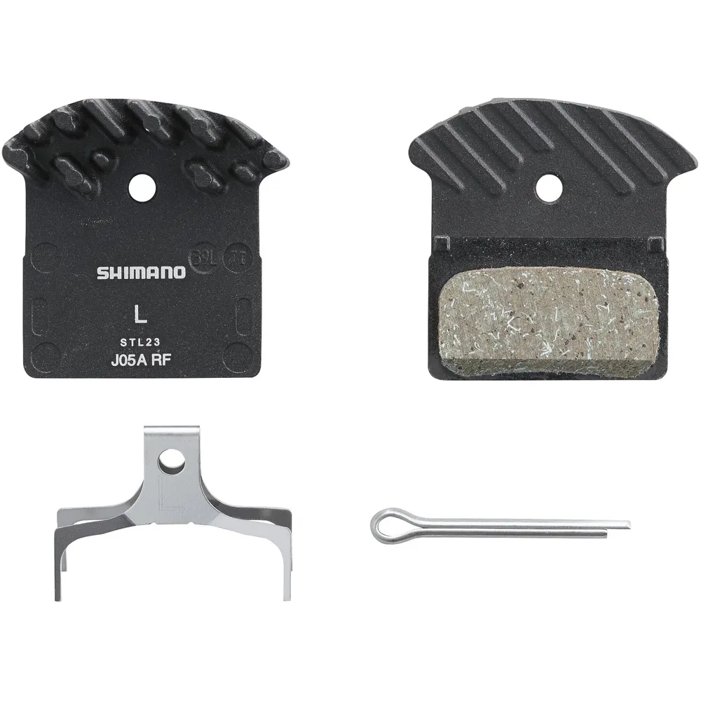 Team Cycles Shimano J05A-RF Resin Disc Brake Pads with Cooling Fins | Interest FREE Finance & Online Refund Policy.