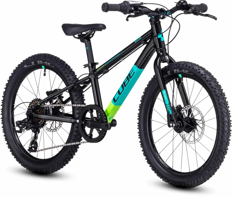 Cube Acid 200 Disc Kids Mountain Bike in Black and Green-1