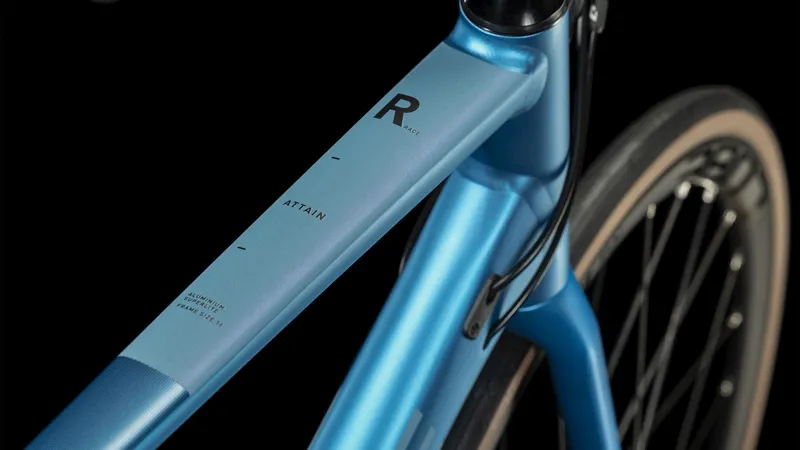 Cube Attain Race Road Bike in Blue and Spectral