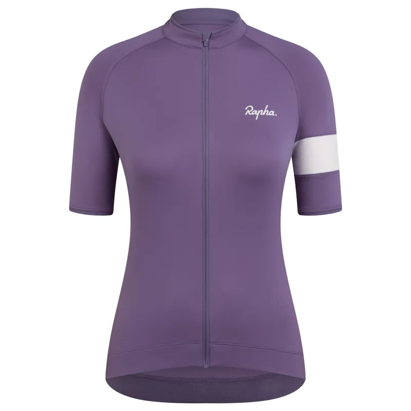 Rapha Women's Core Short Sleeve Cycling Jersey in Dusted Lilac and White
