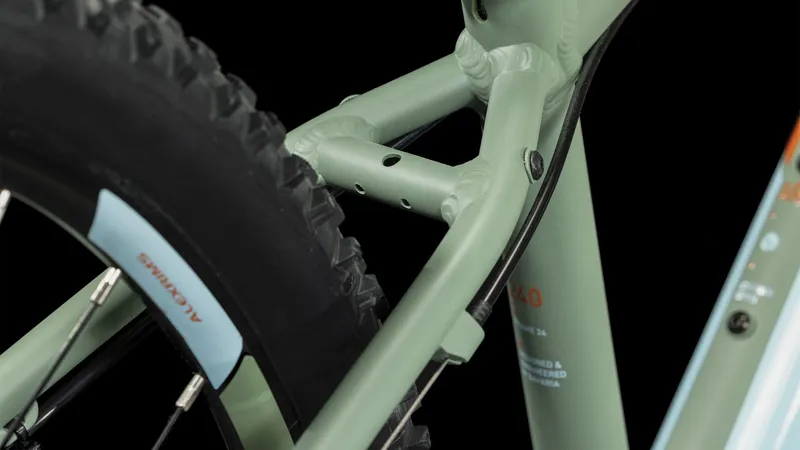 Cube Acid 240 Disc Kids Mountain Bike in Green and Orange-6
