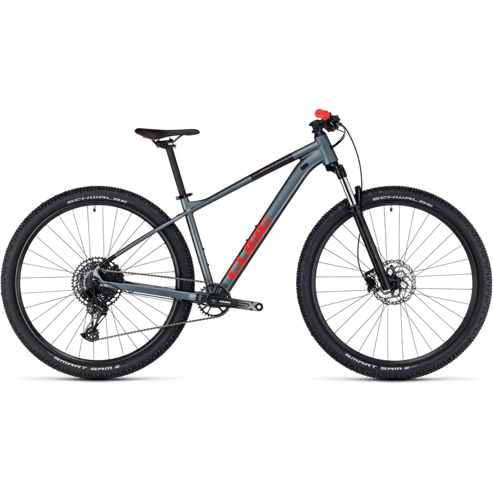 Team Cycles Cube Analog Mountain Bike in Flashgrey and Red | Interest FREE Finance & Online Refund Policy.