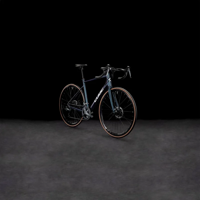 Cube Attain Road Bike in Deepblue and White-7