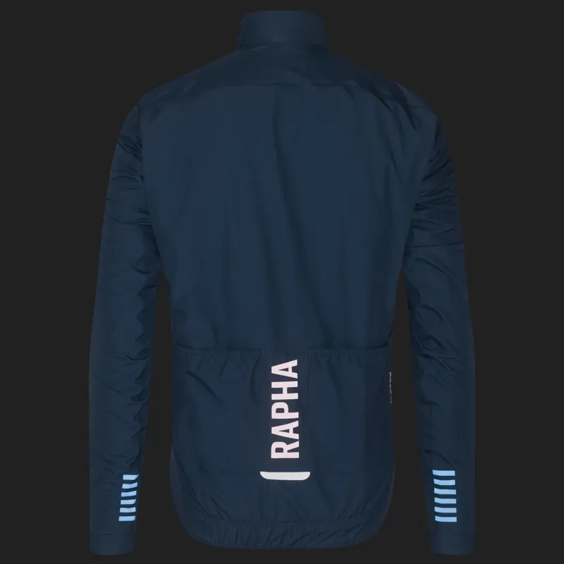 Rapha Men's Pro Team Insulated GORE-TEX Rain Jacket in Blue and Peach-3