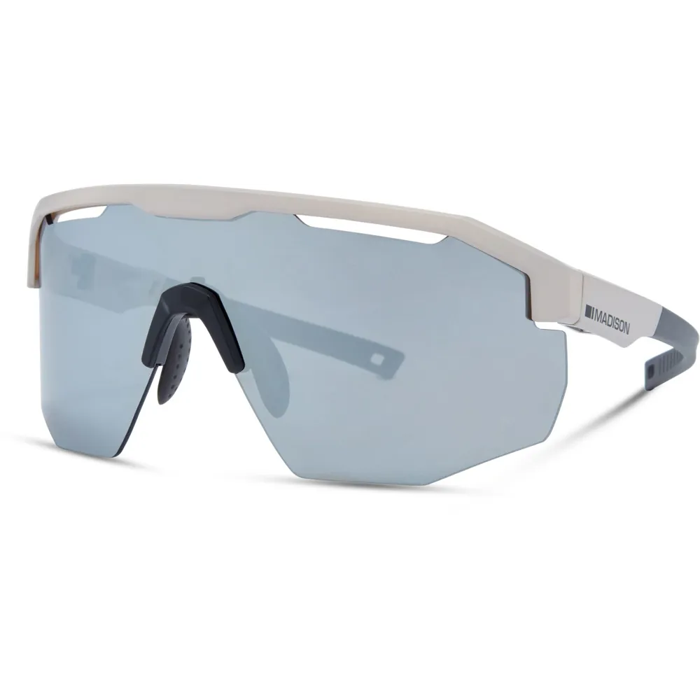 Team Cycles Madison Eyewear Madison Cipher Sunglasses in Desert Sand and Silver Mirror | Interest FREE Finance & Online Refund Policy.