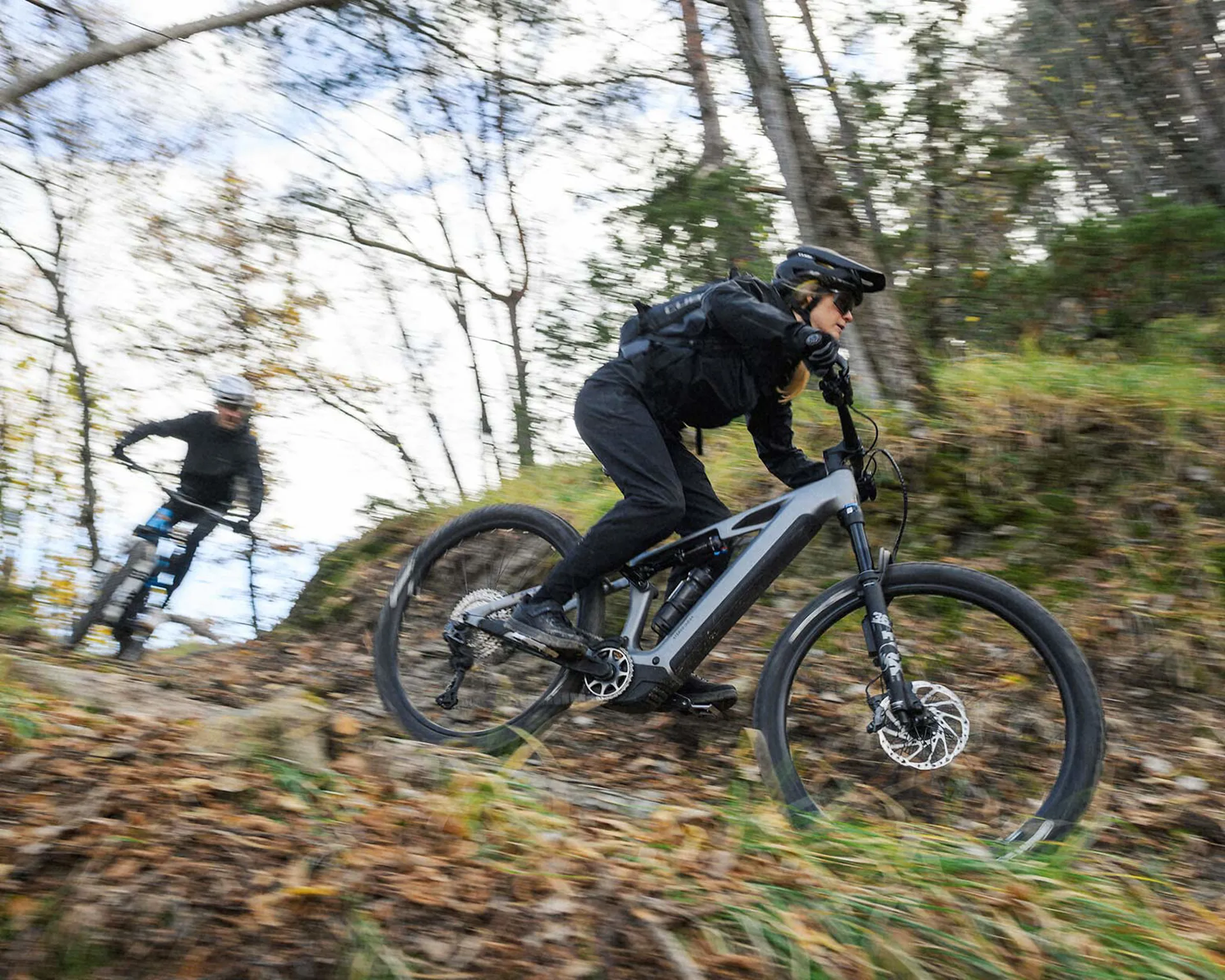 Mountain Biker riding trails