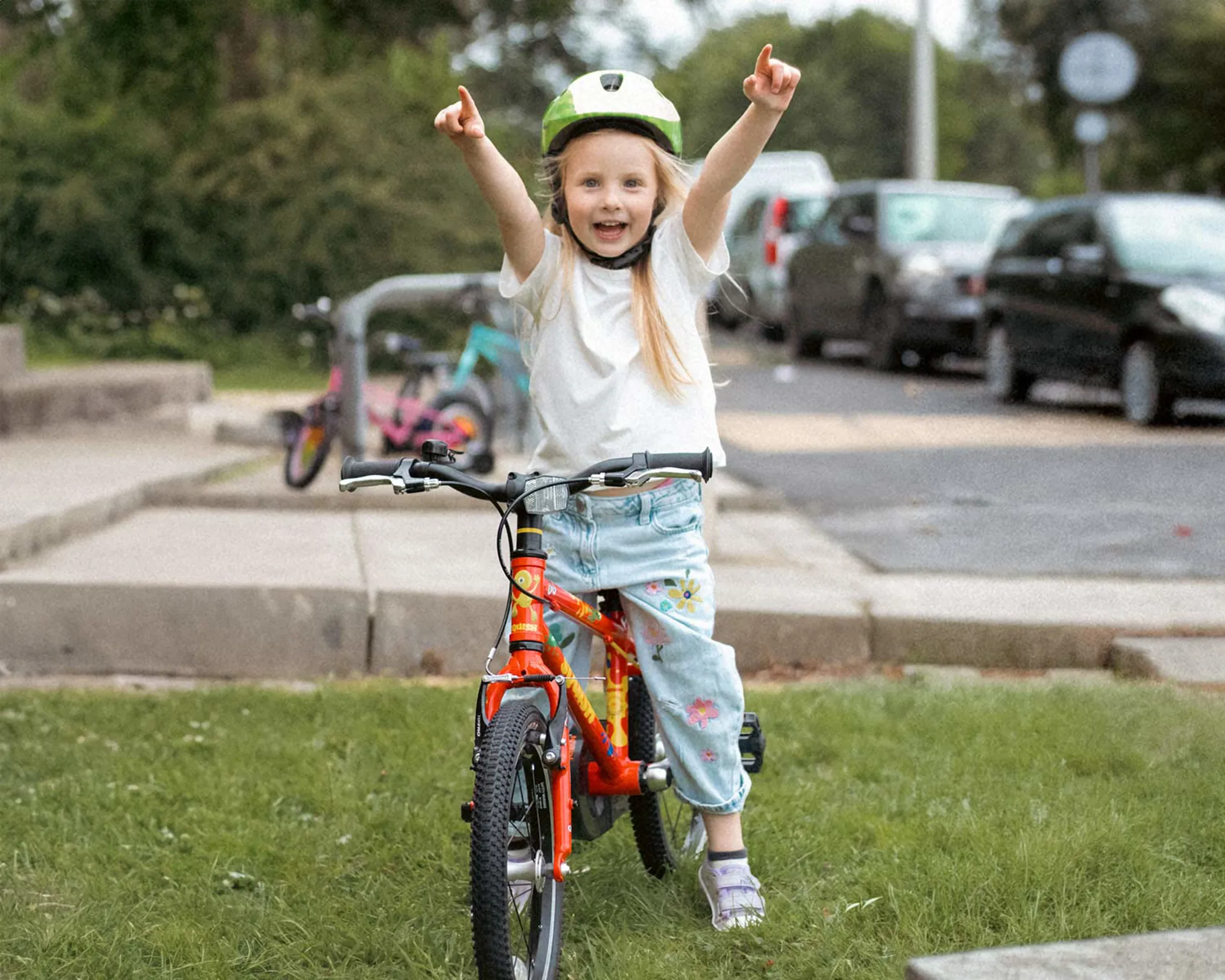 Child riding a bike