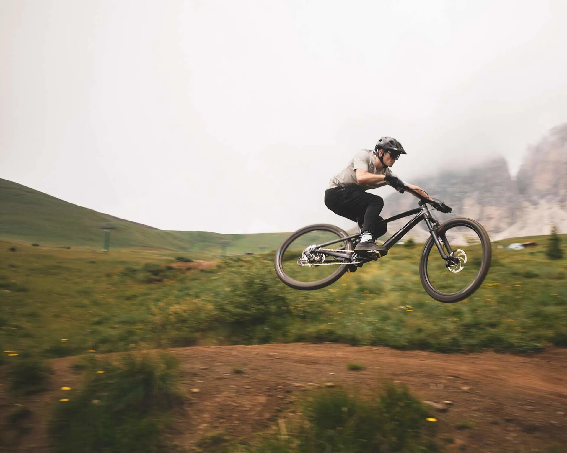 Mountain Biker riding trails