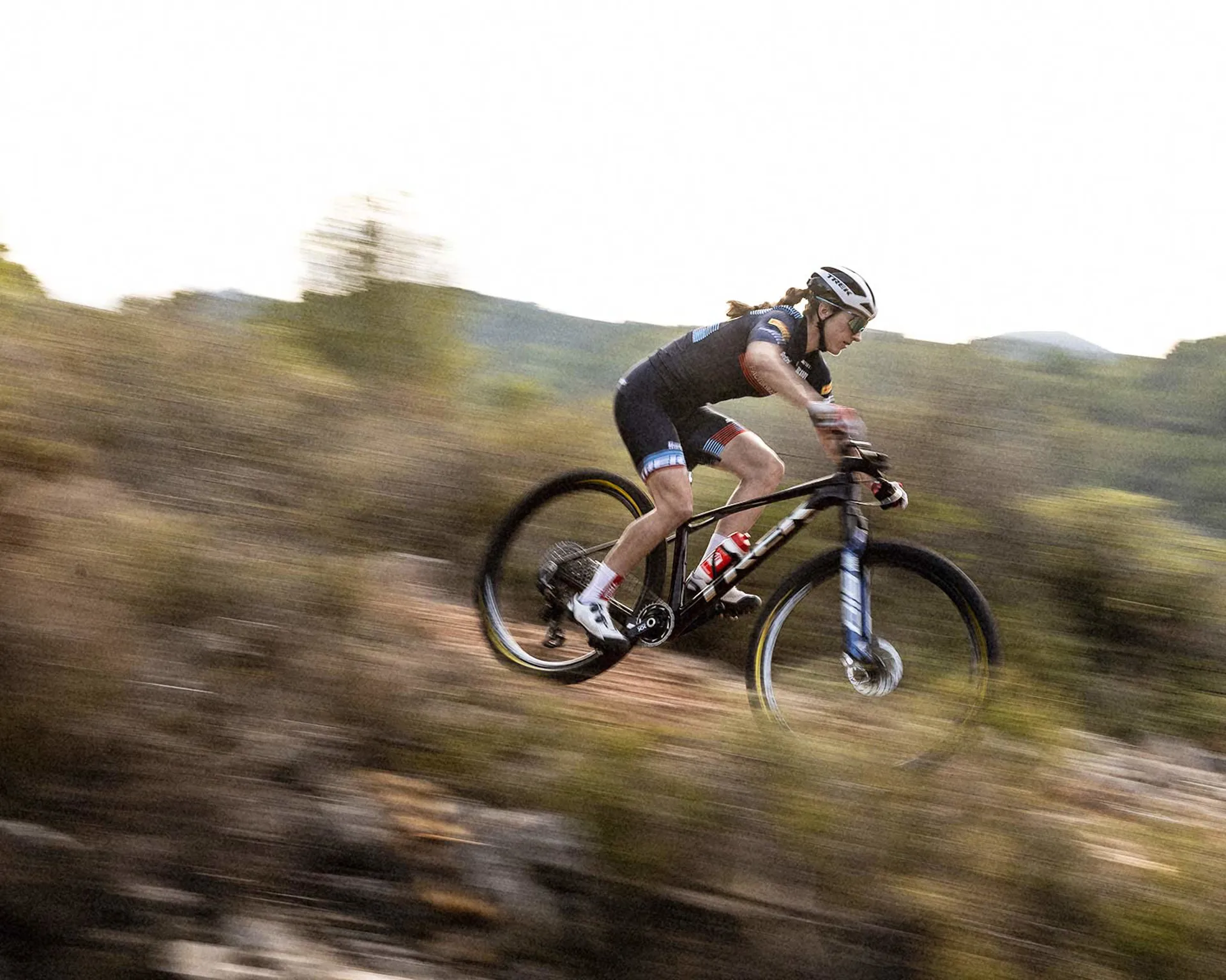 Mountain Biker riding trails