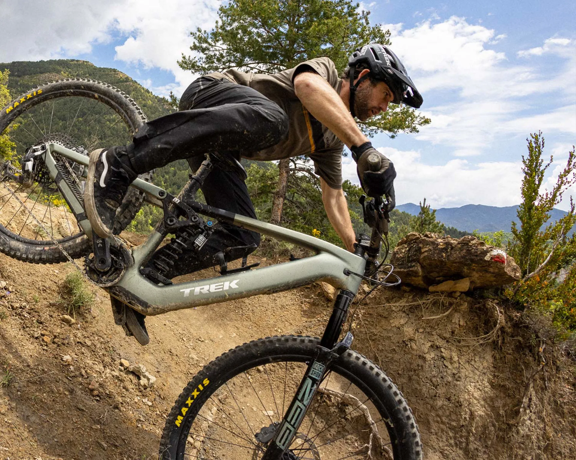 Mountain Biker riding trails