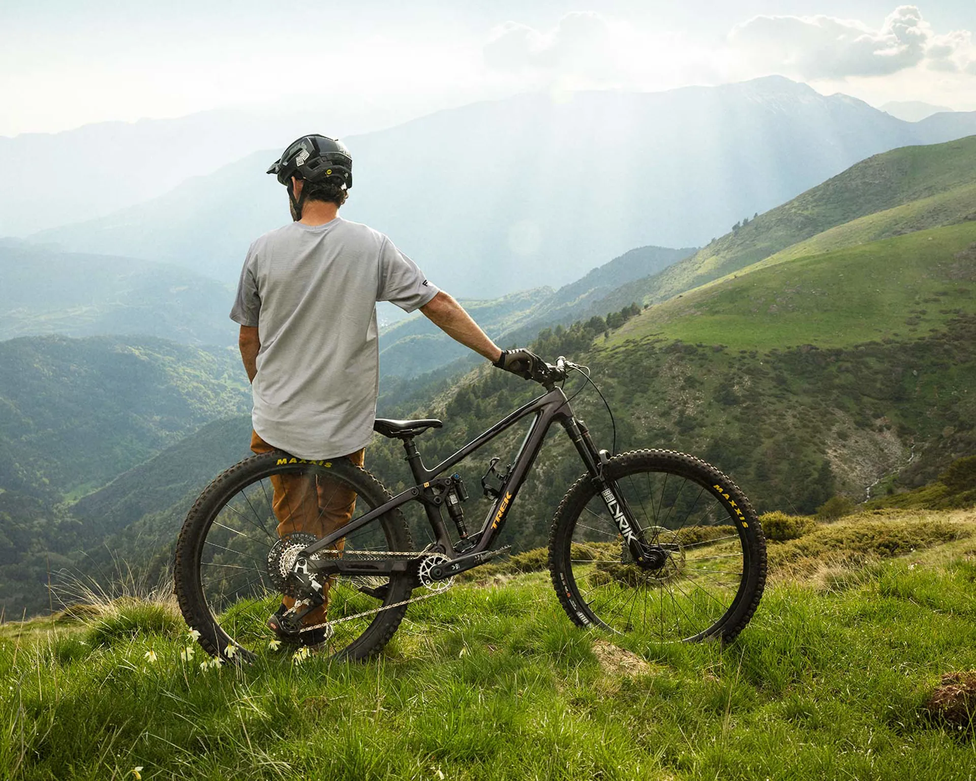 Mountain Biker riding trails