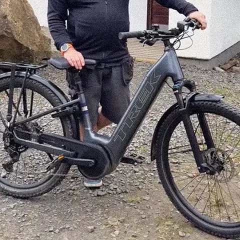 Trek electric hybrid bike for hire at Kielder Forest
